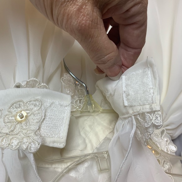 Sz 6 White Gold Halter Neck Beaded Pageant FlowerGirl Special Occasion Dress NWT - Picture 6 of 7